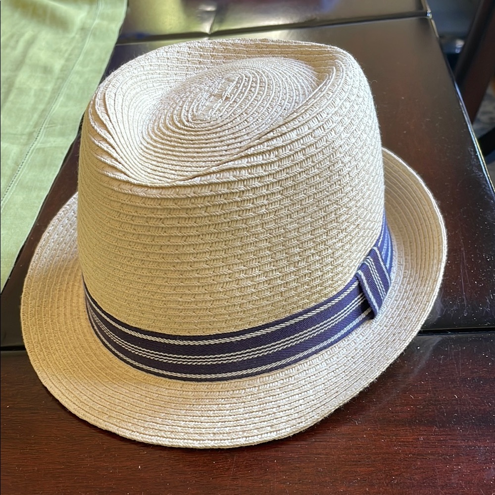 Crewcuts Tan Hat with Blue Accents